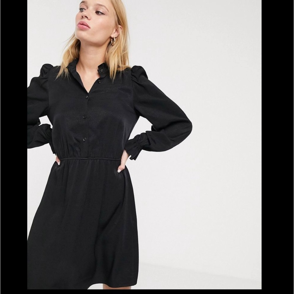 & Other Stories Black collared dress